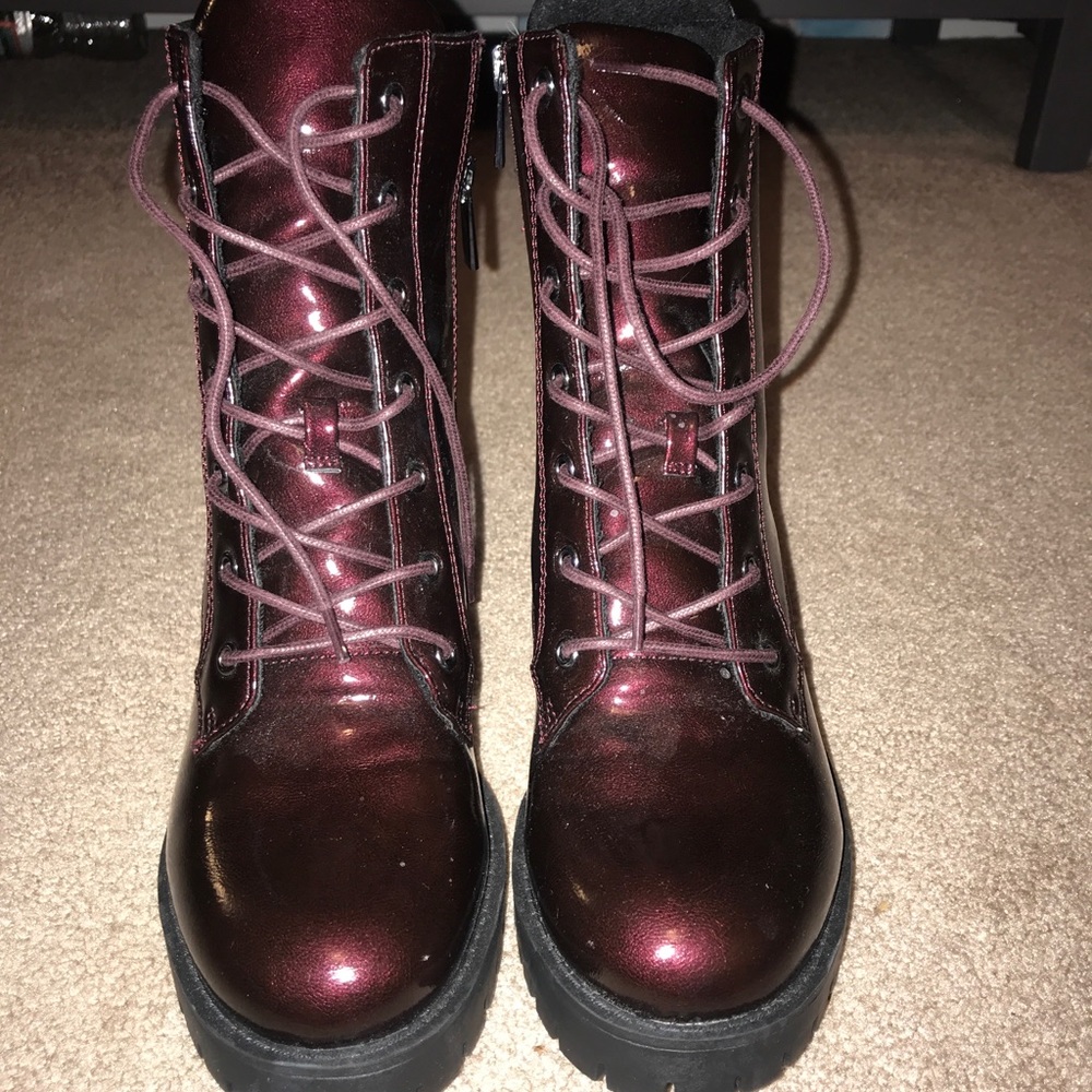 FashionNova lace up booties NEVER WORN